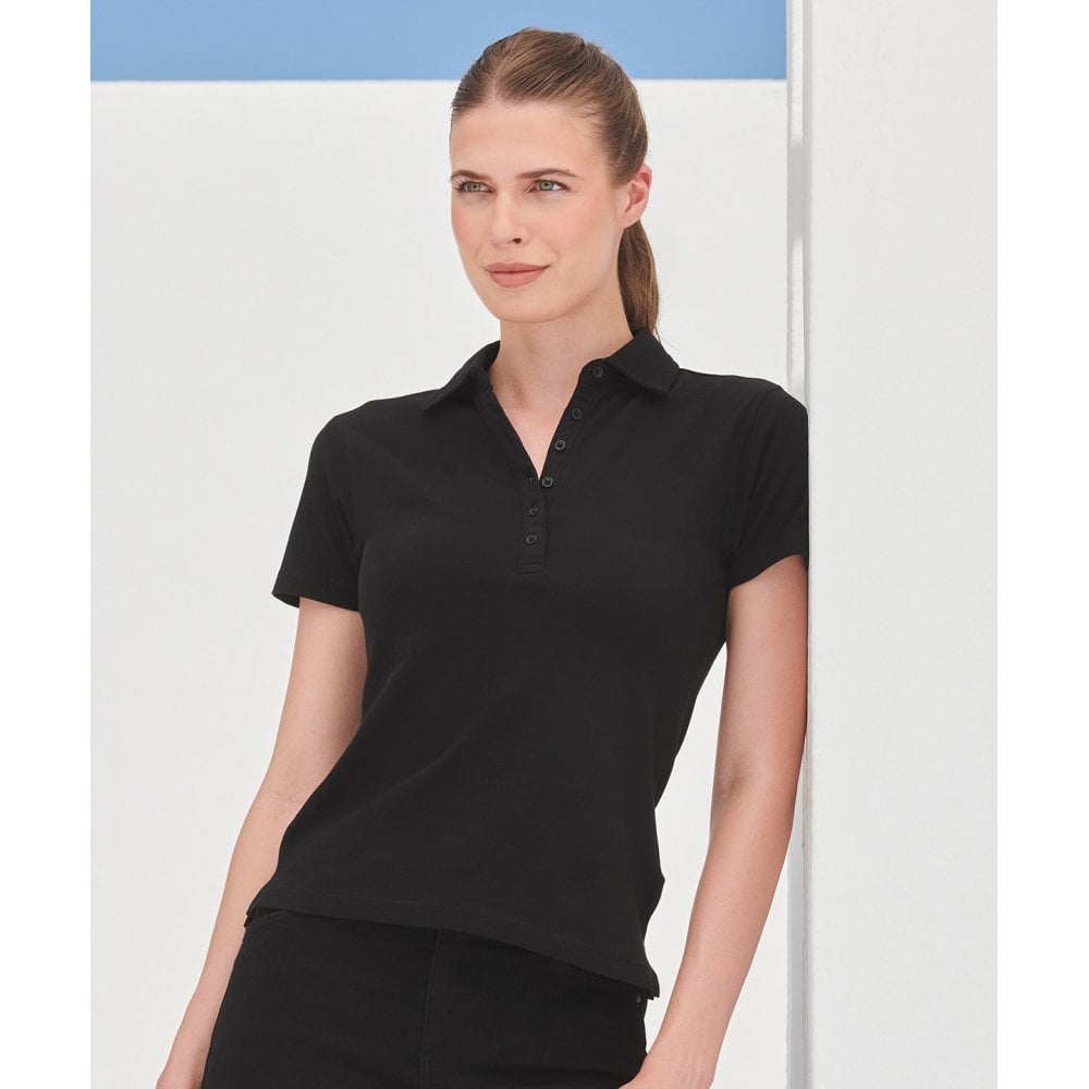 SF Clothing Women's short sleeve stretch polo