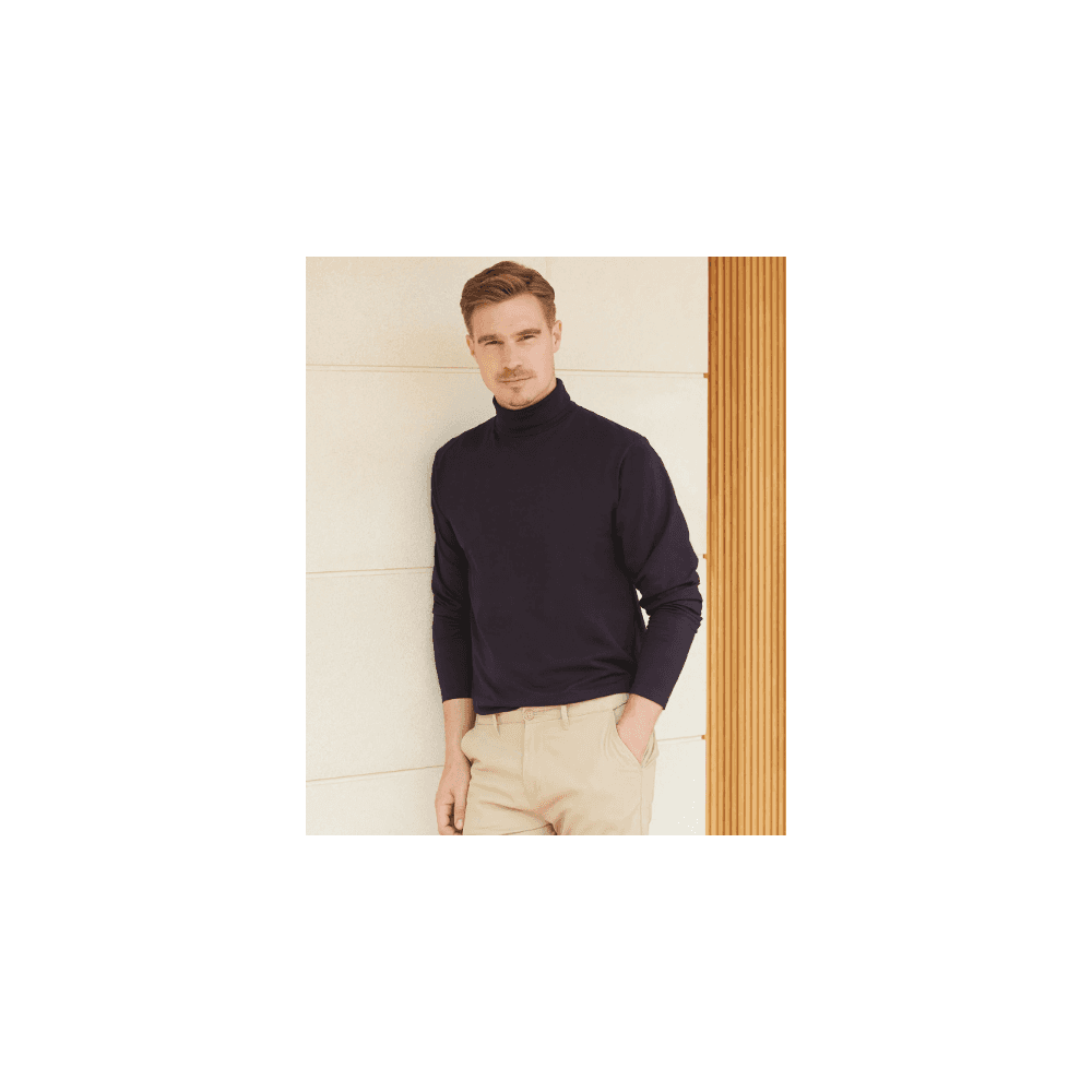 Henbury Long Sleeve Roll Neck Top