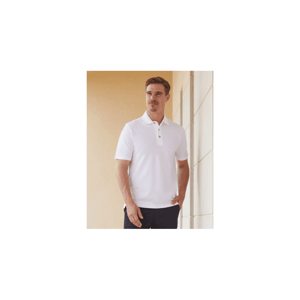 Henbury Classic Piqué Polo with Stand-Up Collar