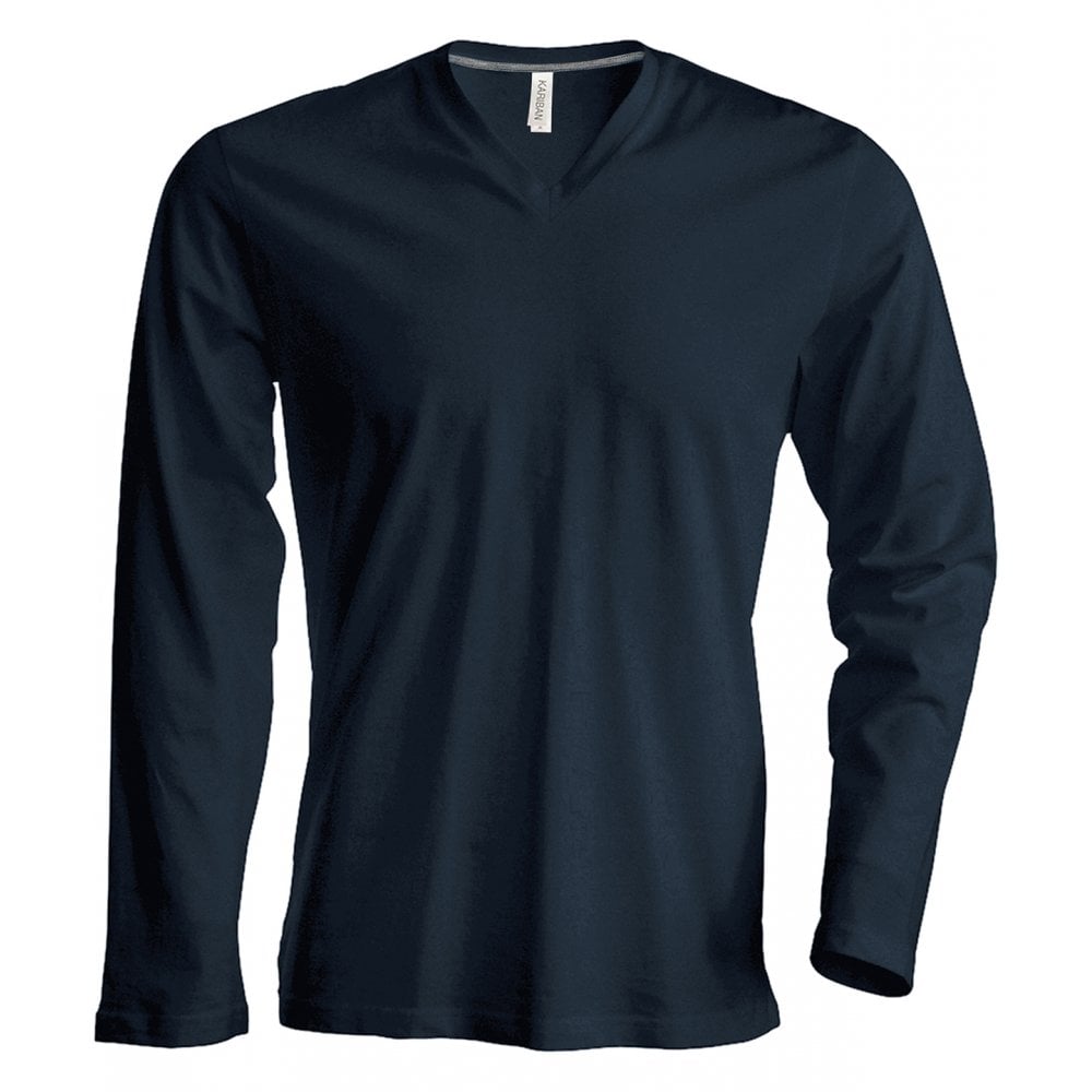 Kariban Long Sleeve V-Neck T-Shirt
