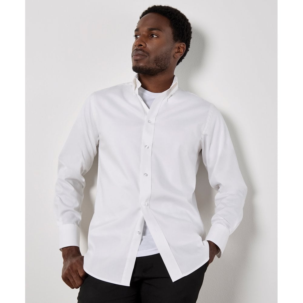 Kustom Kit Premium Oxford Shirt Long Sleeve (Tailored fit)