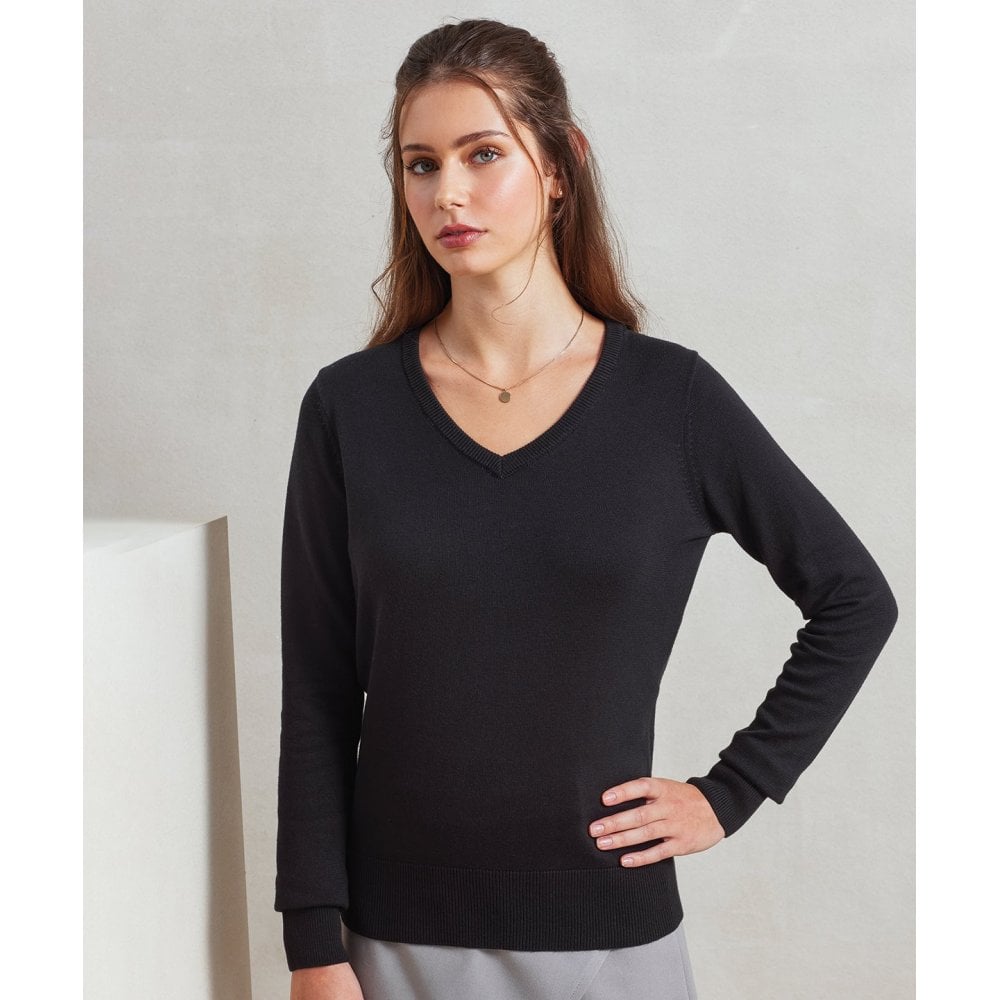 Premier Women's V-Neck Knitted Sweater