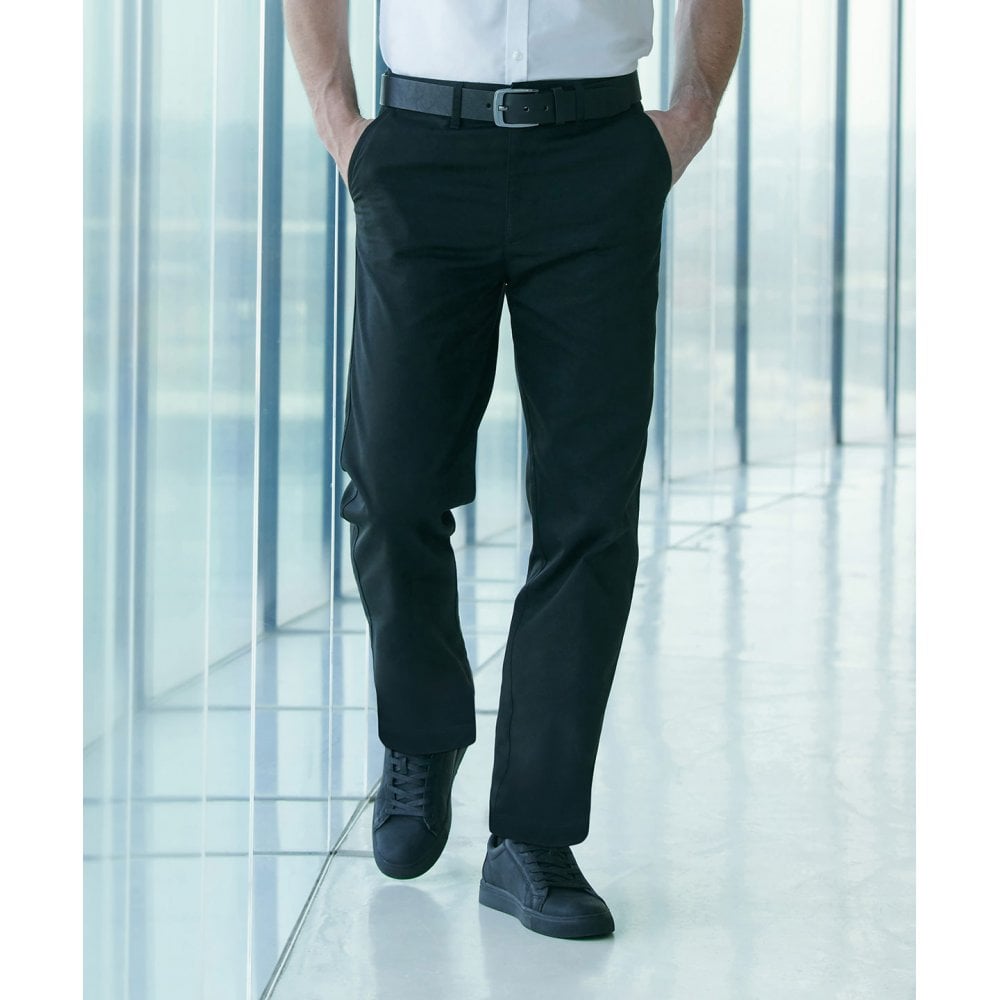 Henbury 65/35 flat fronted chino trousers