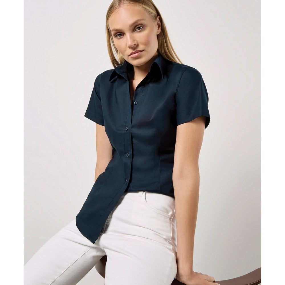 Kustom Kit Women's Workplace Oxford Blouse Short-Sleeved (Tailored fit)