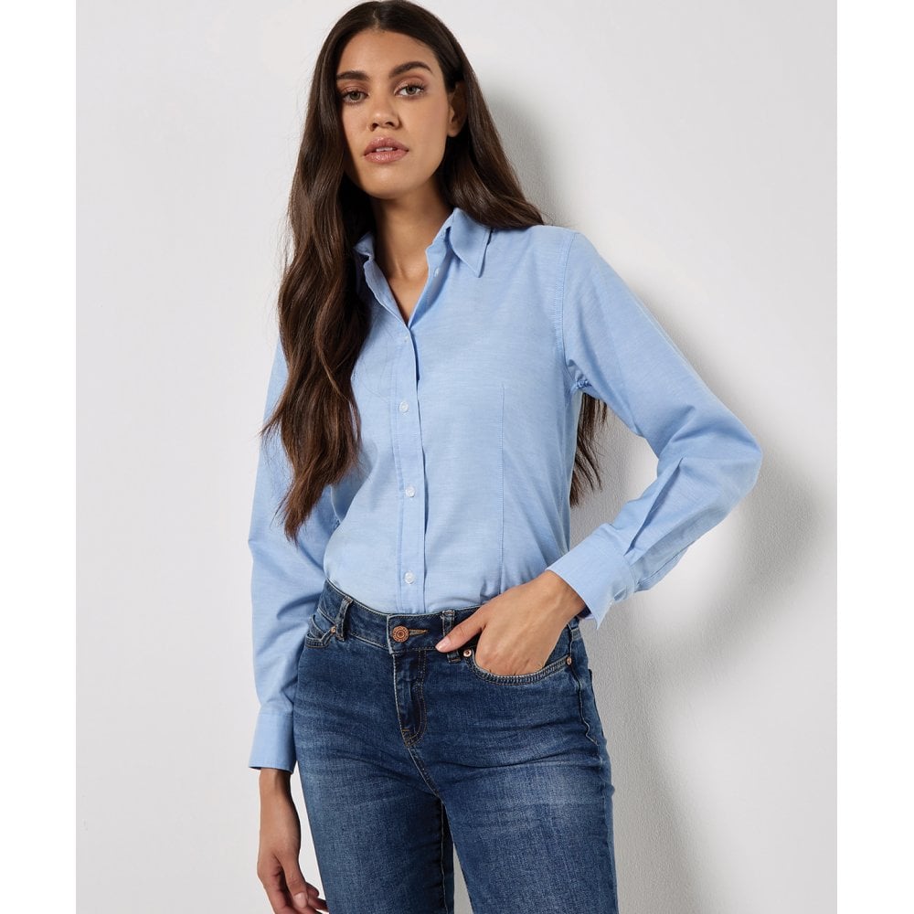 Kustom Kit Women's Workplace Oxford Blouse Long-Sleeved (Tailored fit)