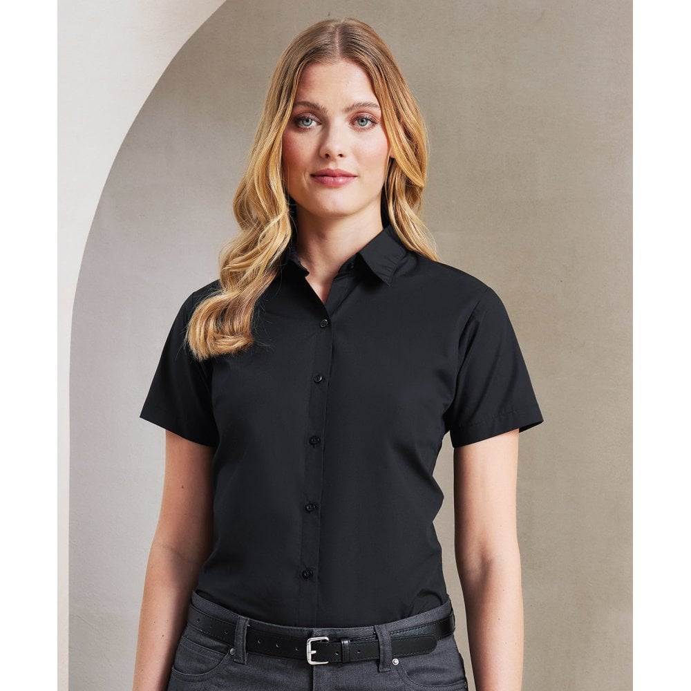 Premier Women's Supreme Poplin Short Sleeve Shirt