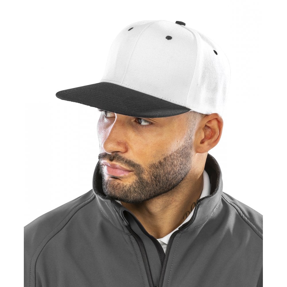 Result Headwear Result Bronx Original Flat Peak Snapback Dual Colour Cap