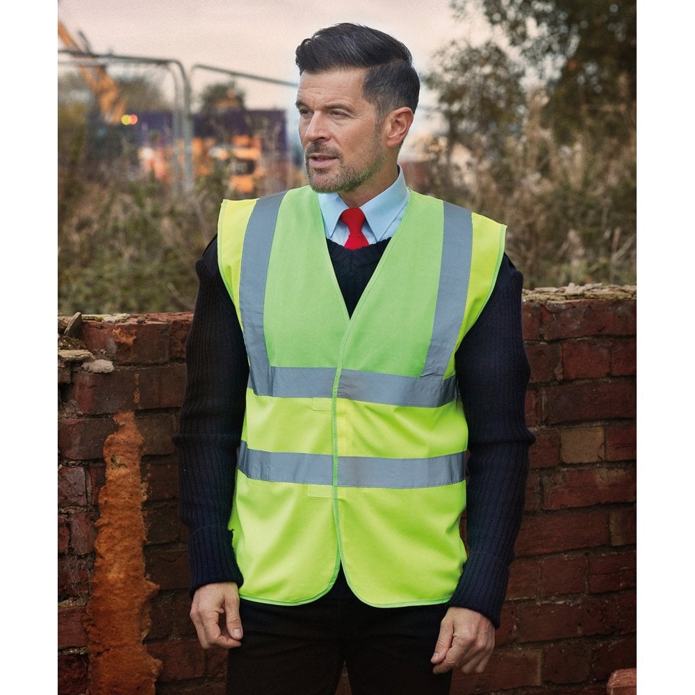 Yoko Hi vis 2 band and braces waistcoat (HVW100)