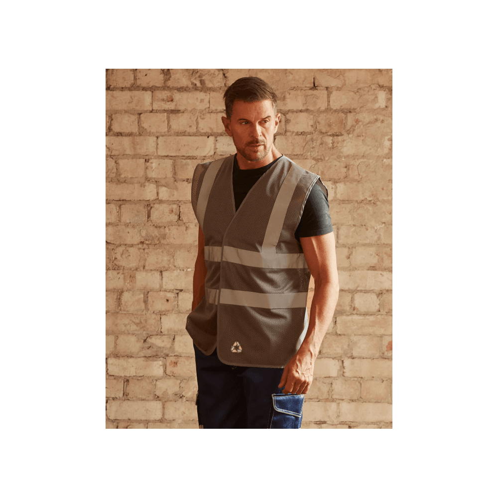 Yoko Top cool open mesh 2 band and braces waistcoat (HVW120)