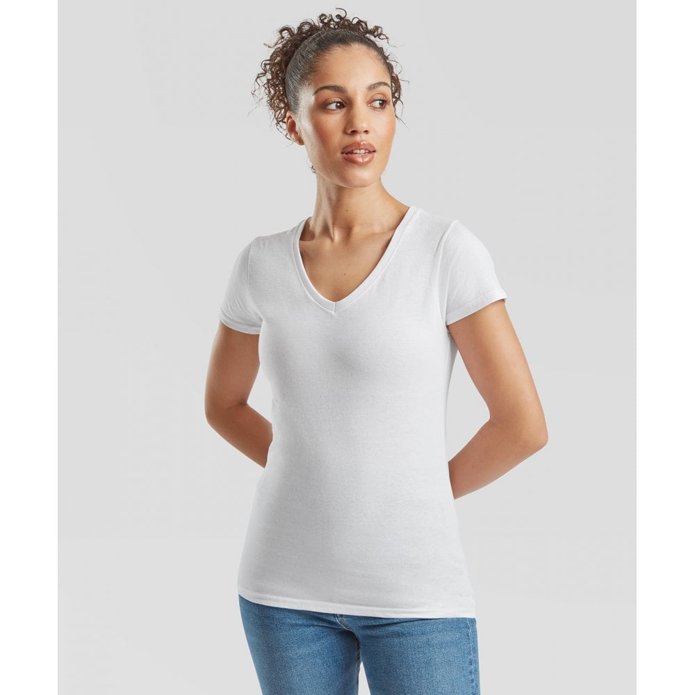 Fruit of the Loom Women's Valueweight V-Neck T-Shirt