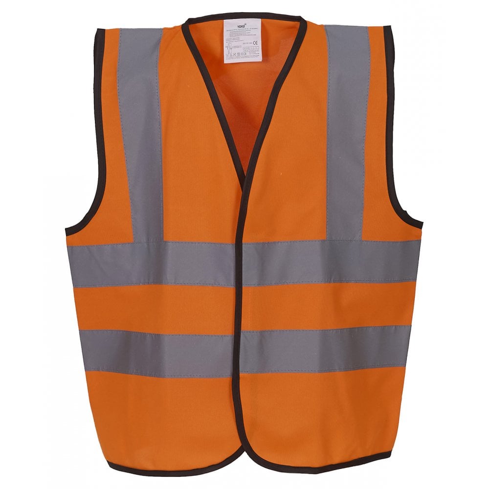 Yoko Kids hi vis 2 b&b waistcoat (HVW100CH)