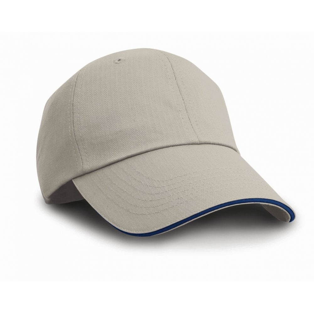 Result Headwear Result Herringbone Cap with Sandwich Peak