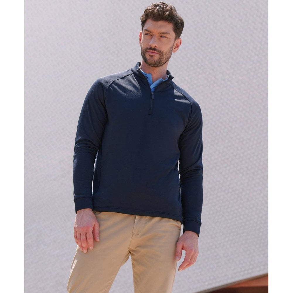 Henbury ¼ Zip Top with Wicking Finish