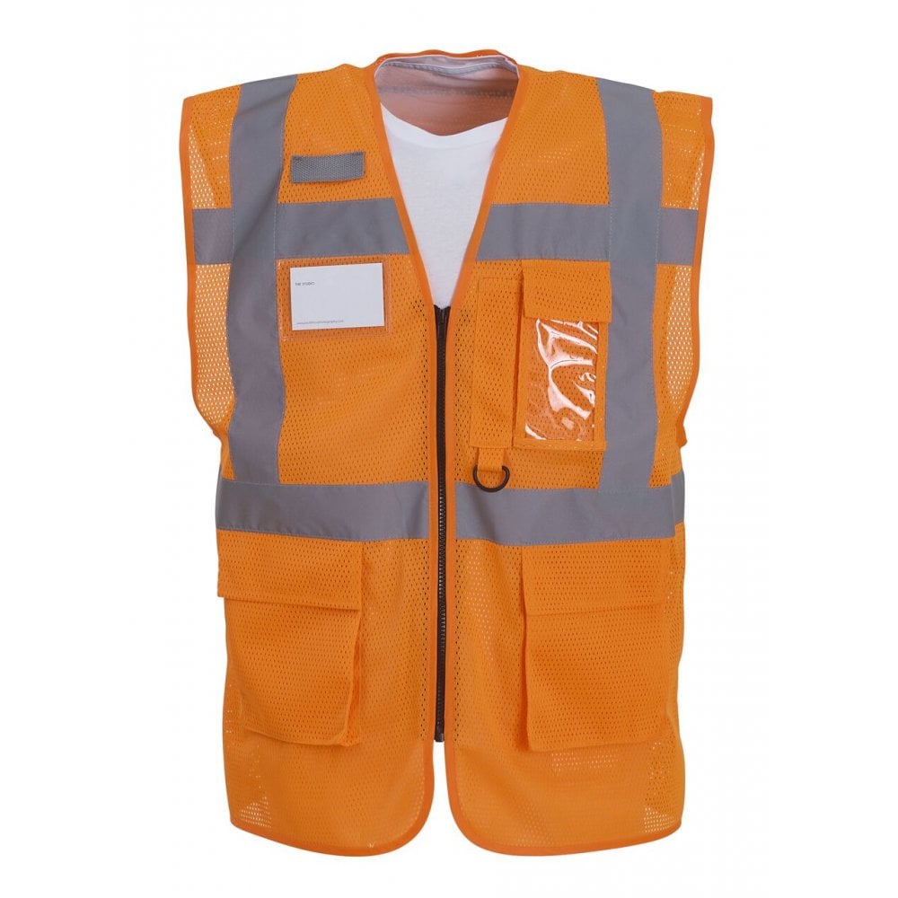 Yoko Hi-vis top cool open-mesh executive waistcoat (HVW820)
