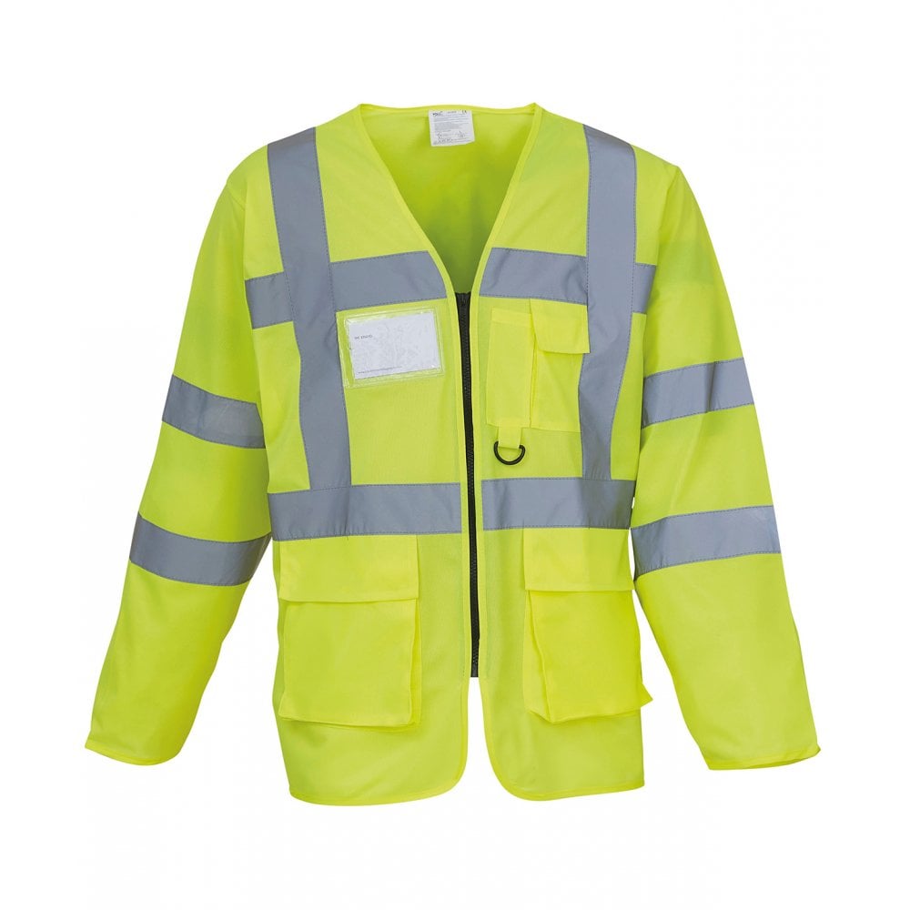 Yoko Hi-vis Executive Long Sleeve Waistcoat (HVJ800)