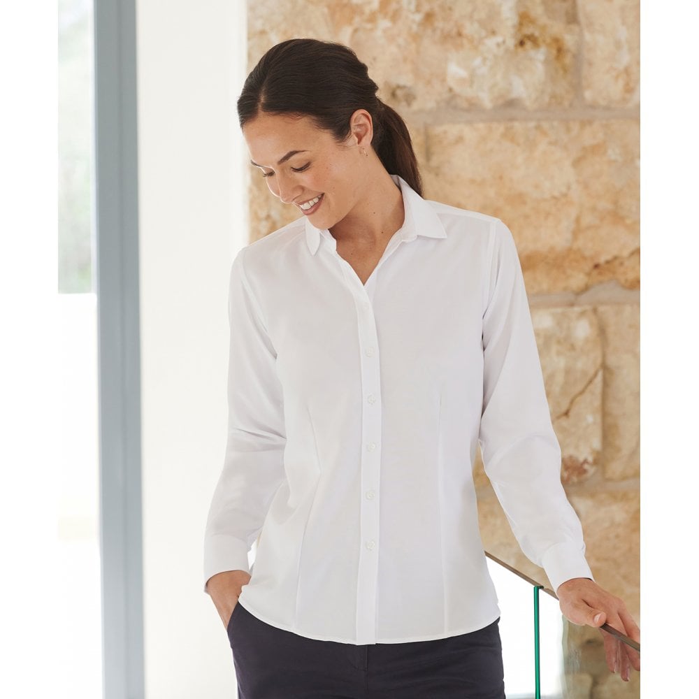 Henbury Women's wicking antibacterial long sleeve shirt