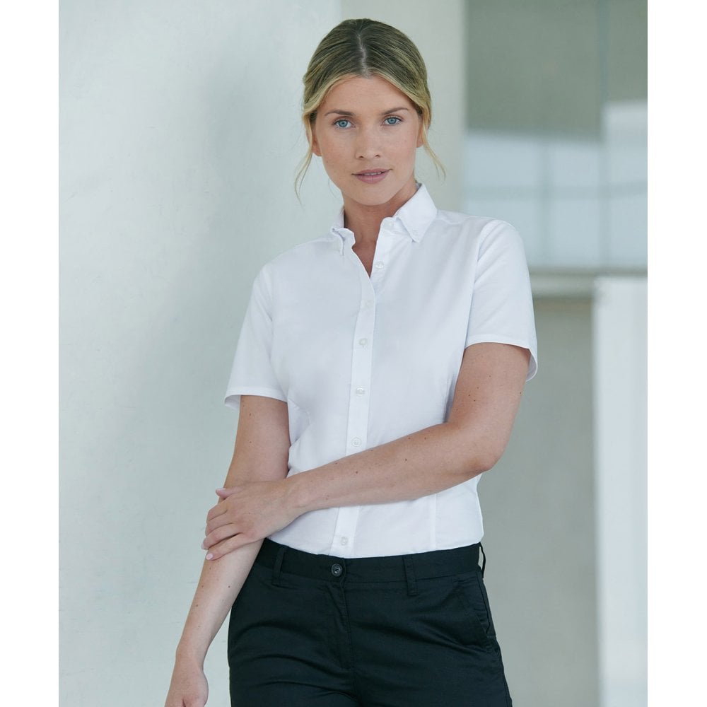 Henbury Women's Modern Short Sleeve Oxford Shirt