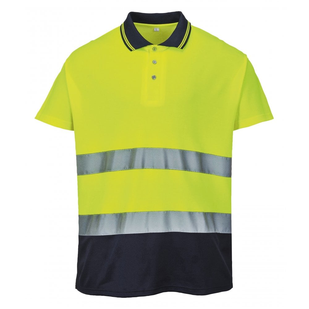 Portwest Hi-vis Two-tone Cotton Comfort Polo Shirt (S174)