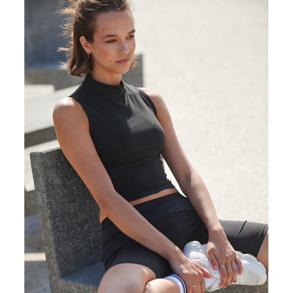 SF Clothing Women's High Neck Crop Vest
