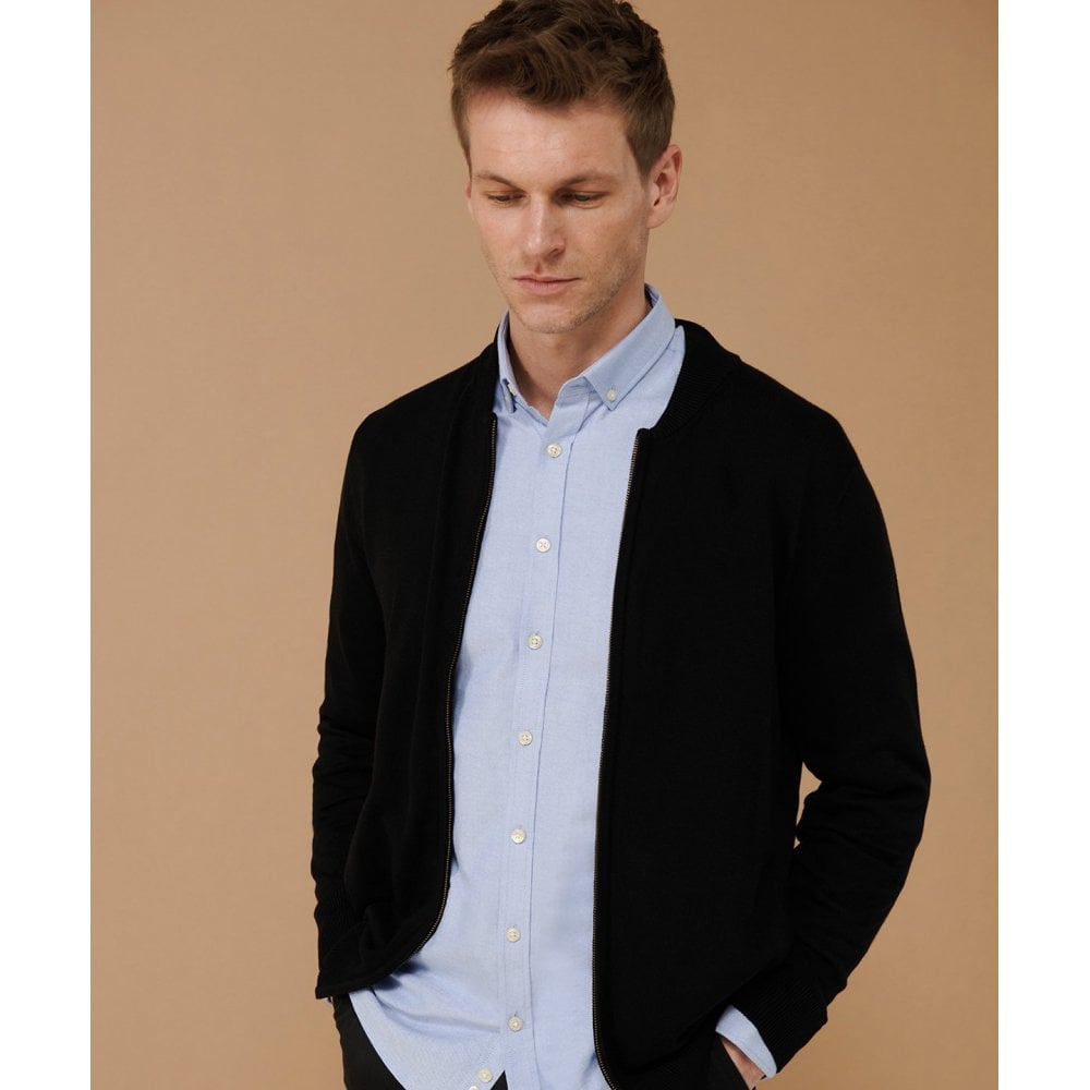 Henbury Unisex Knitted Bomber Jacket