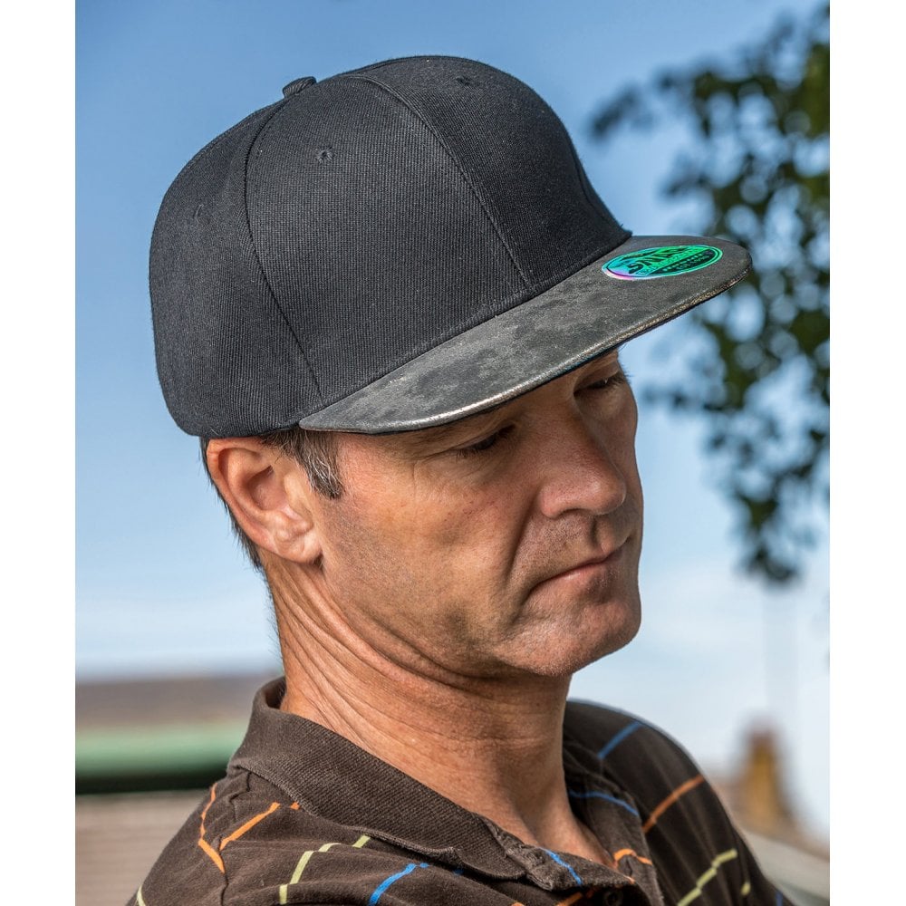 Result Headwear Result Bronx Glitter Flat Peak Snapback Cap