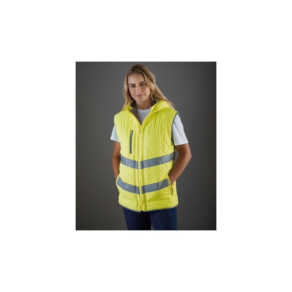 Yoko Hi-vis Kensington hooded gilet (HV007)