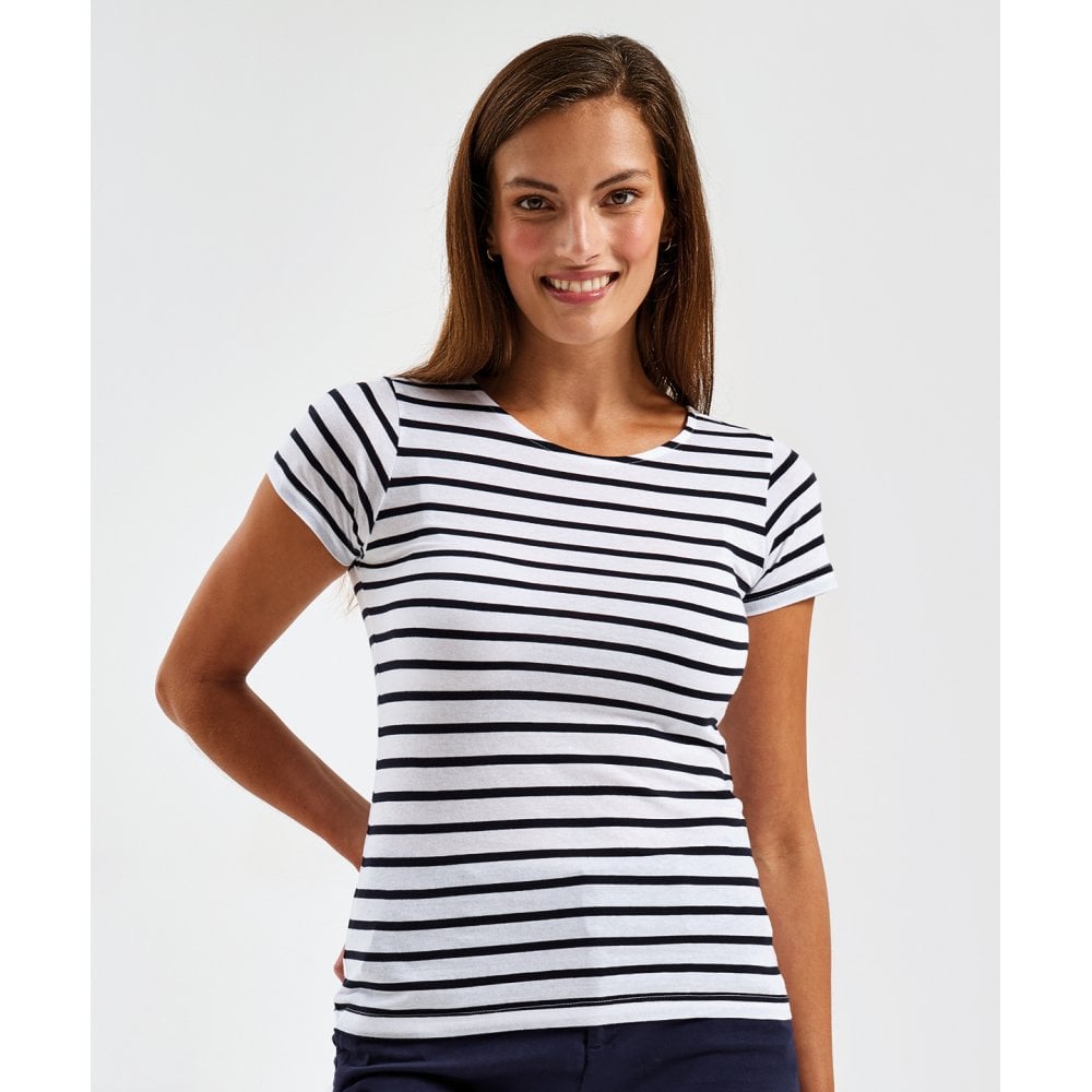Asquith & Fox Women's Marinière Coastal Short Sleeve Tee