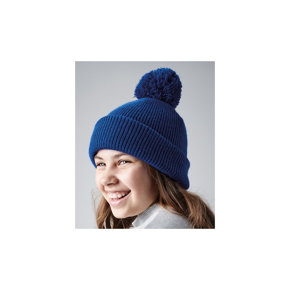 Beechfield Junior Reflective Bobble Beanie