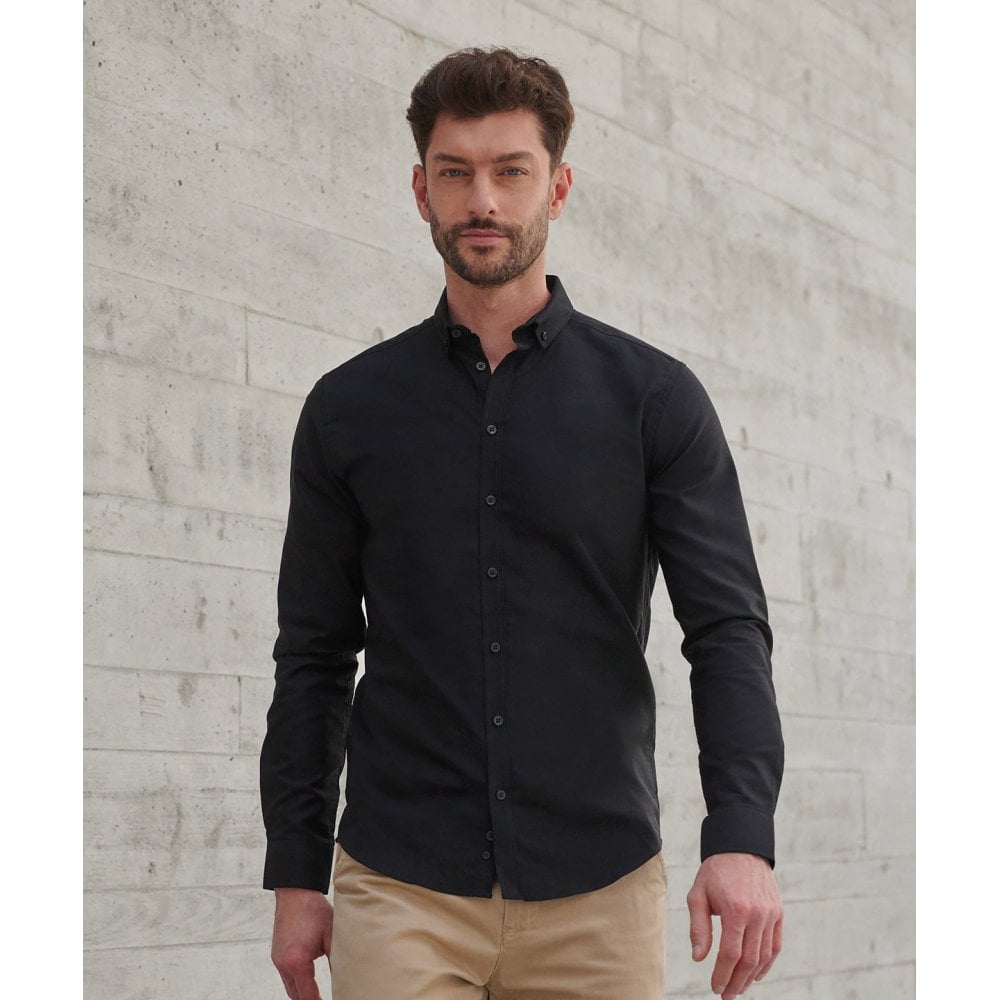 Henbury Modern Long Sleeve Oxford Shirt
