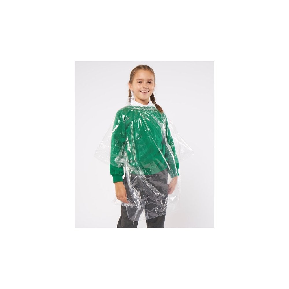 JB Kids Emergency Hooded Plastic Poncho