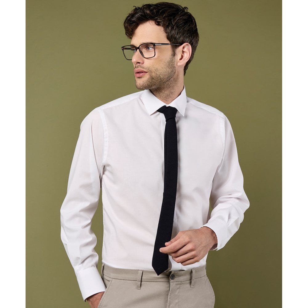 Kustom Kit Tailored Business Long-Sleeved Shirt