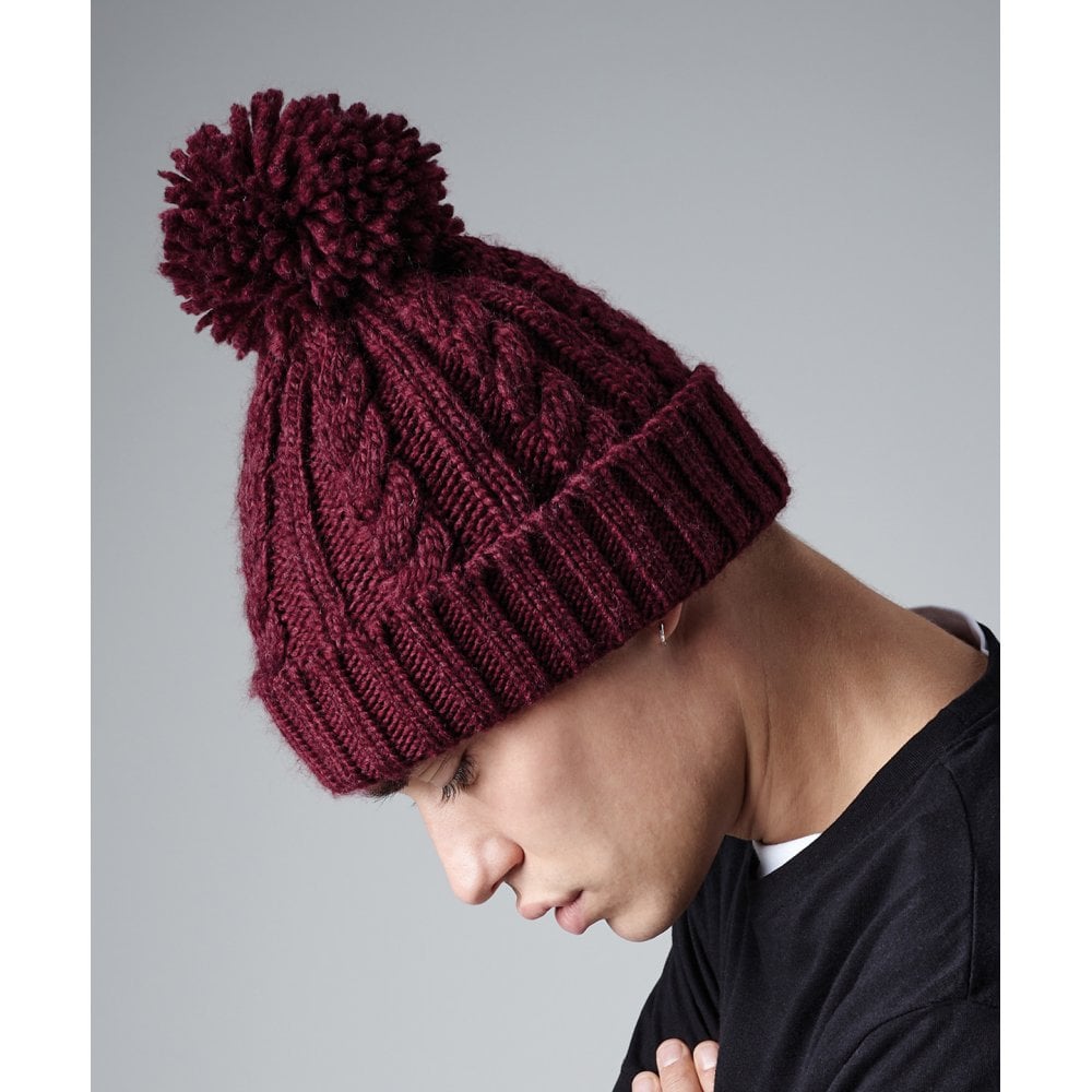 Beechfield Cable Knit Melange Beanie