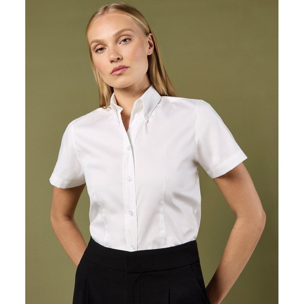 Kustom Kit Women's Corporate Oxford Short-Sleeved Shirt