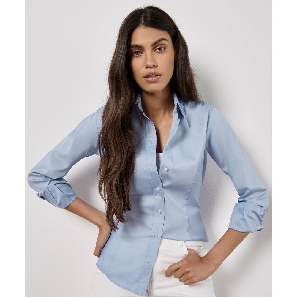 Kustom Kit Women's Corporate Oxford Blouse Long-Sleeved