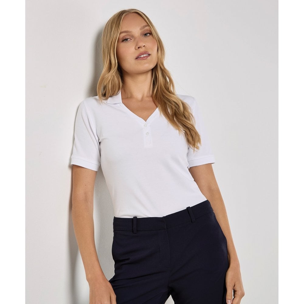 Kustom Kit Sophia V Neck Polo (Regular fit)