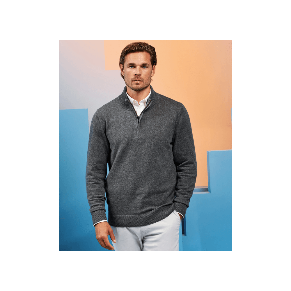 Asquith & Fox Men's Cotton Blend ¼ Zip Sweatshirt